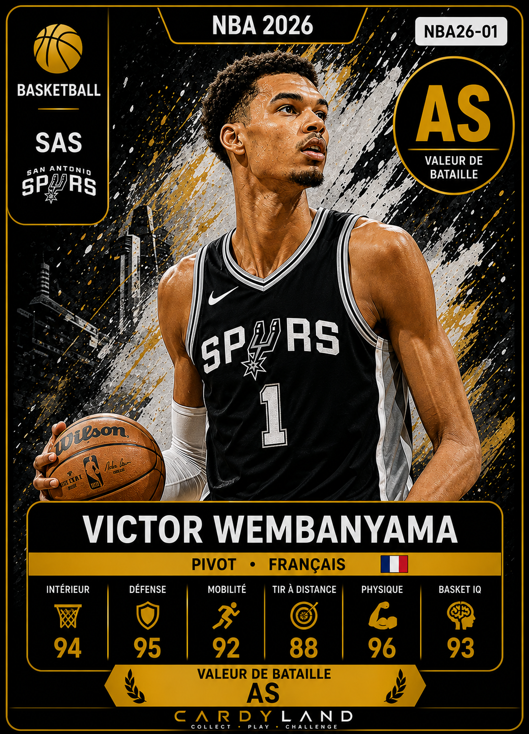 Carte Victor Wembanyama — Spurs 2026