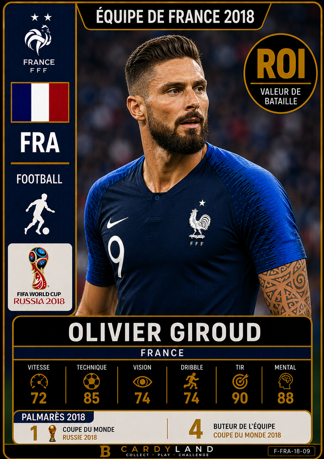 Carte Olivier Giroud — Équipe de France 2018